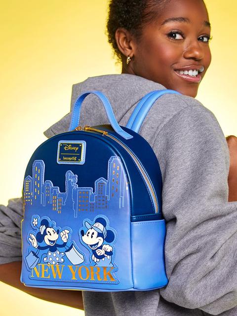 Mickey Mouse and Minnie Mouse New York Loungefly Mini Backpack