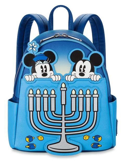 Mickey Mouse and Minnie Mouse Hanukkah Light-Up Loungefly Mini Backpack